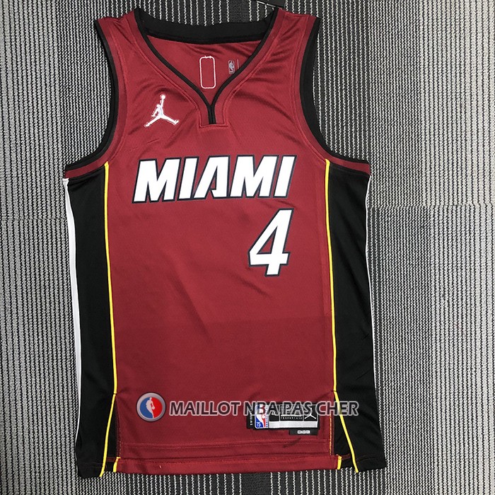 Maillot Miami Heat Victor Oladipo NO 4 Statement 2020-21 Rouge
